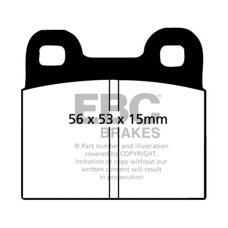 EBC 64-69 Porsche 911 2.0 (M Caliper) (Solid front rotor) Bluestuff Rear Brake Pads