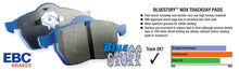 Load image into Gallery viewer, EBC 64-69 Porsche 911 2.0 (M Caliper) (Solid front rotor) Bluestuff Front Brake Pads