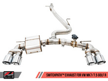 Load image into Gallery viewer, AWE Tuning Mk7 Golf R SwitchPath Exhaust w/Chrome Silver Tips 102mm