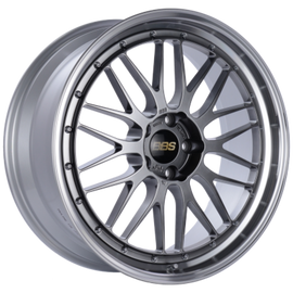 BBS LM 19x11 5x112 ET35 Diamond Black Center Diamond Cut Lip Wheel - 82mm PFS Required