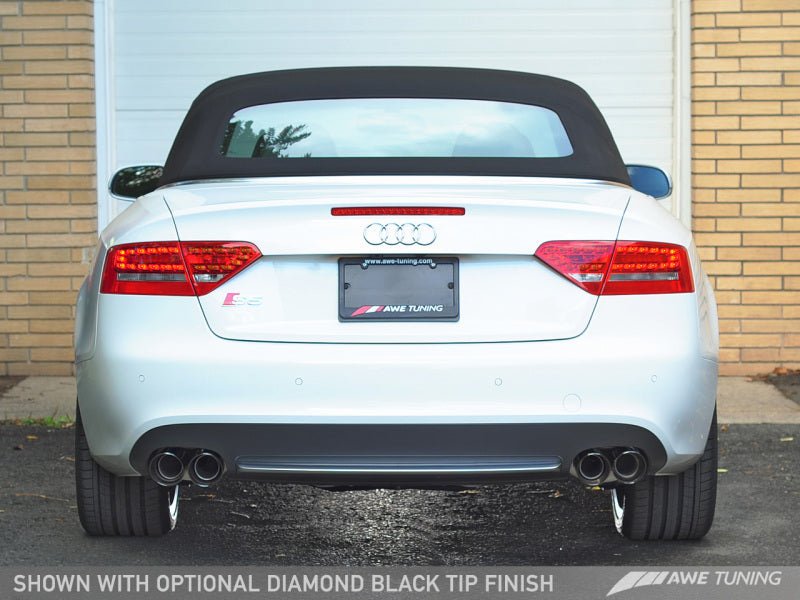 AWE Tuning B8 / B8.5 S5 Cabrio Touring Edition Exhaust - Non-Resonated - Diamond Black Tips