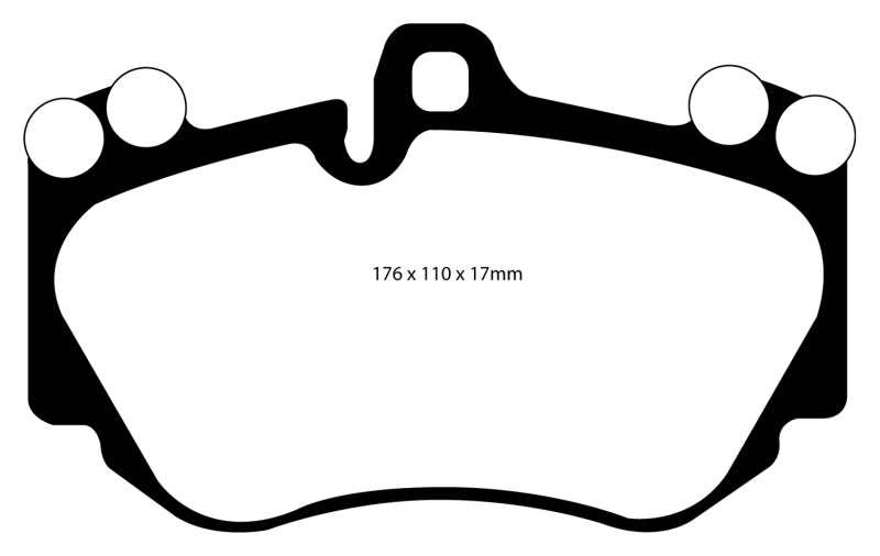 EBC 05-10 Lamborghini Murcielago 6.5 (4 Pad set)(Cast Iron Rotors) Yellowstuff Front Brake Pads