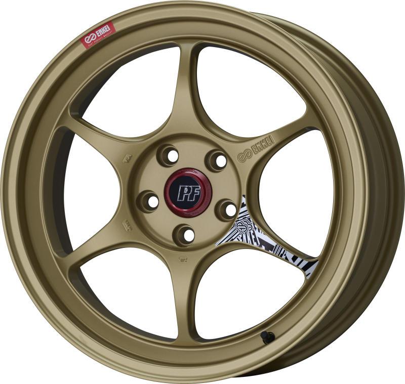 Enkei PF06 18x8.5in 5x100 BP 48mm Offset 75mm Bore Gold Wheel