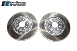 Genuine VW Mk7 GTI Clubsport S Cross-drilled Brake Rotors - 340x30mm - Fits several applications