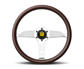 Momo Super Grand Prix Steering Wheel 350 mm - Mahogany Wood/Polished Spokes