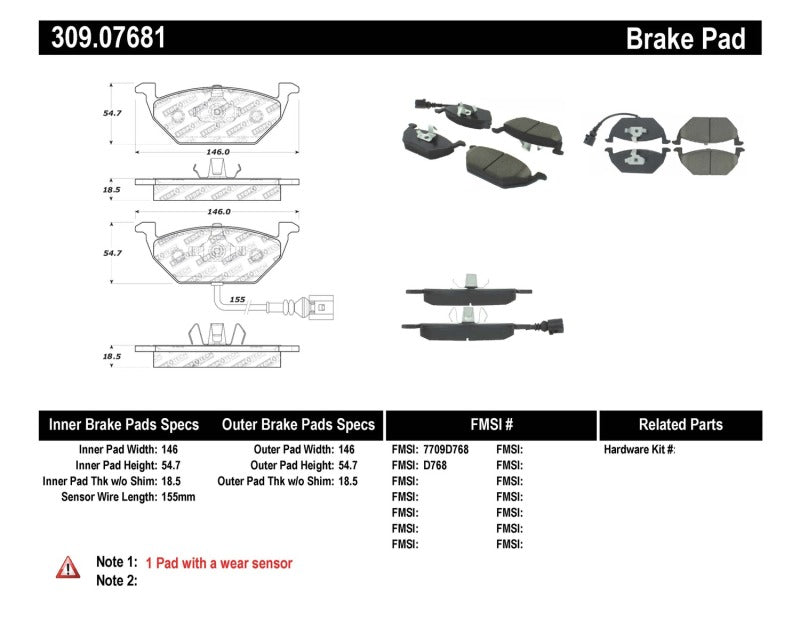 StopTech Performance Brake Pads