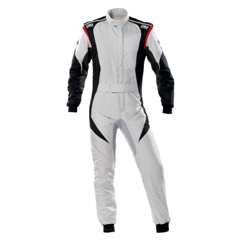 OMP First Evo Overall Silver/Black - Size 54 (Fia 8856-2018)