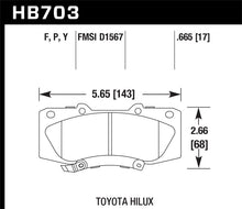 Load image into Gallery viewer, Hawk 05-13 Toyota Hilux HPS Street Brake Pads