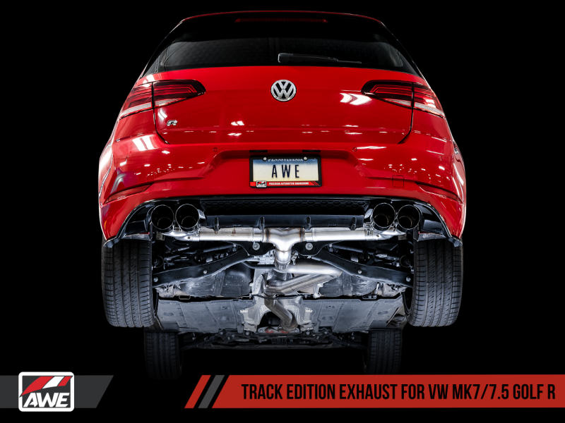 AWE Tuning MK7.5 Golf R Track Edition Exhaust w/Chrome Silver Tips 102mm
