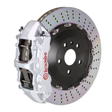 Load image into Gallery viewer, Brembo 03-09 Range Rover Front GT BBK 6 Piston Cast 405x34 2pc Rotor Drilled-Silver