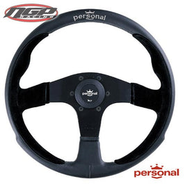 Personal - Steering Wheel - Pole Position - Black Leather & Perf Leather - 330mm / 350mm
