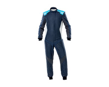 Load image into Gallery viewer, OMP One Evo X Overall Navy Blue/Cyan - Size 50 (Fia 8856-2018)