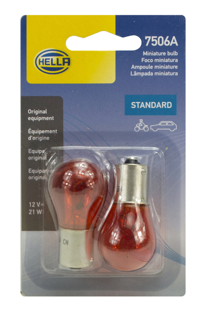 Hella Bulb 12V 21W Ba15S S8 Amber (2)