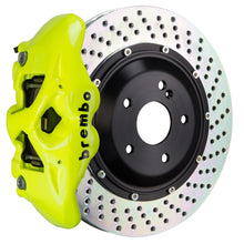 Load image into Gallery viewer, Brembo 05-11 G55/12-18 G63/G65 AMG Rear GT BBK 4 Piston Cast 380x28 2pc Rotor Drilled- Fluo. Yellow