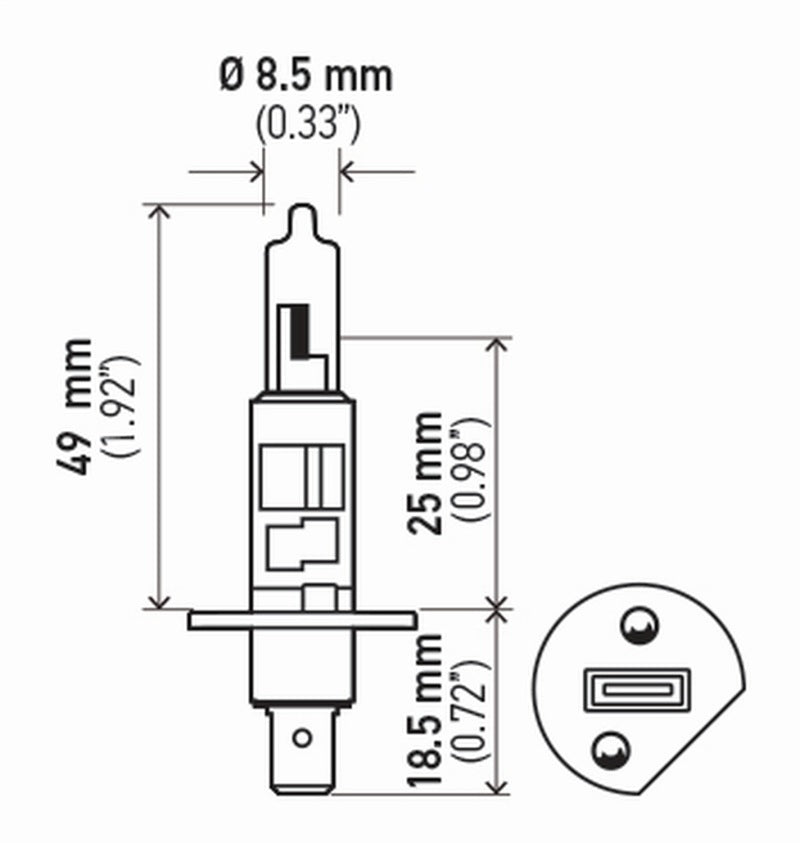 Hella H1 12V 55W Hella High Performance Xenon Bulb (Pair)