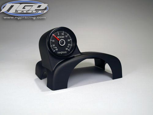 New South Performance - Mk6 Golf R Turbo Offset ColumnPod w/ White LED Boost Gauge with Blue Needles