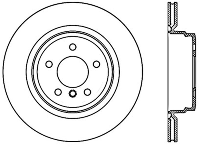 StopTech 06 BMW 330 / 07-09 BMW 335 Slotted & Drilled Right Rear Rotor