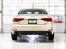 Load image into Gallery viewer, AWE Tuning Audi B9 A4 SwitchPath Exhaust Dual Outlet - Chrome Silver Tips (Includes DP and Remote)