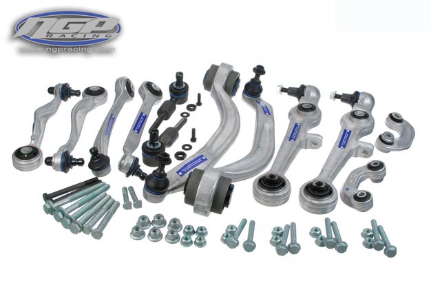 Control arm kit - 12 Piece kit Complete w/ sway bar links - Audi A4 B5, Audi S4 B5, Audi A6 98-02, VW Passat B5 98-03