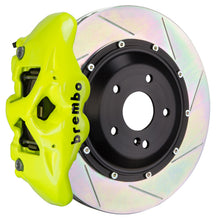 Load image into Gallery viewer, Brembo 19+ Mazda3 Front GT BBK 4 Piston Cast 345x28 2pc Rotor Slotted Type-1- Fluo. Yellow