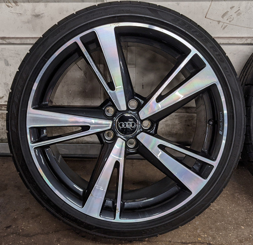 Audi 8V RS3 Black Optics Package Wheels - 19x8" and 19x8.5" Staggered With Pirelli P-Zero Tires - USED - SOLD