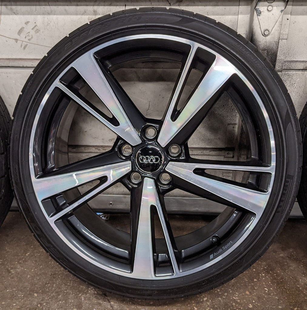 Audi 8V RS3 Black Optics Package Wheels - 19x8" and 19x8.5" Staggered With Pirelli P-Zero Tires - USED - SOLD