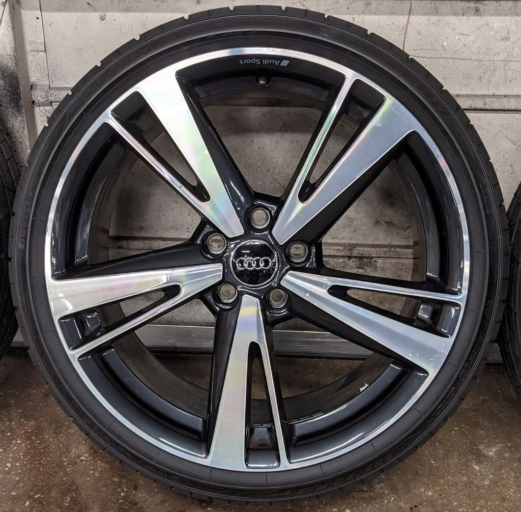 Audi 8V RS3 Black Optics Package Wheels - 19x8" and 19x8.5" Staggered With Pirelli P-Zero Tires - USED - SOLD