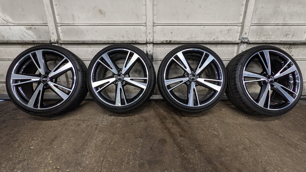 Audi 8V RS3 Black Optics Package Wheels - 19x8" and 19x8.5" Staggered With Pirelli P-Zero Tires - USED - SOLD