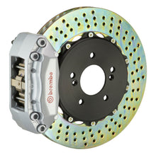 Load image into Gallery viewer, Brembo 06-09 S2000 Rear GT BBK 4 Piston Cast 328x28 2pc Rotor Drilled-Silver