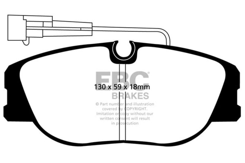 EBC 92-98 Alfa Romeo 155 2.0 Turbo Yellowstuff Front Brake Pads