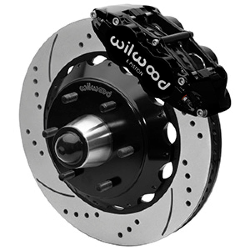 Wilwood Forged Narrow Superlite 6R Front Big Brake Kit 14.00in Drilled Rotors 67-86 GM C1500 - Black