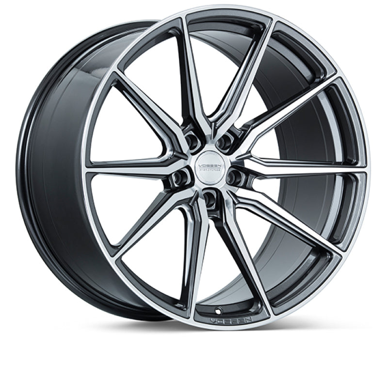 Vossen HF-3 22x10.5 / 5x112 / ET30 / Deep Face / 66.5 - Gloss Graphite Polished Wheel