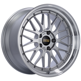 BBS LM 19x9.5 5x120 ET48 Diamond Silver Center Diamond Cut Lip Wheel -82mm PFS/Clip Required