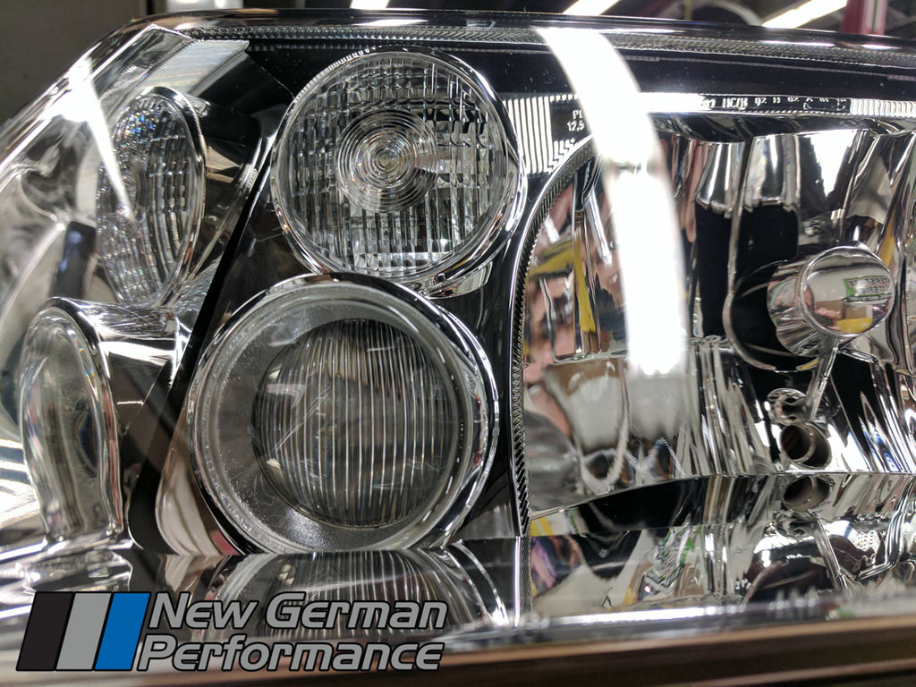 Hella Mk4 Bora Chrome E-code Headlights with fog lights - Mk4 Jetta