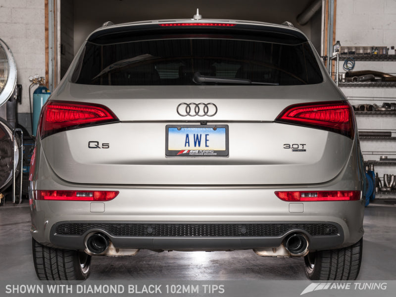 AWE Tuning Audi 8R Q5 3.0T Touring Edition Exhaust Dual Outlet Diamond Black Tips