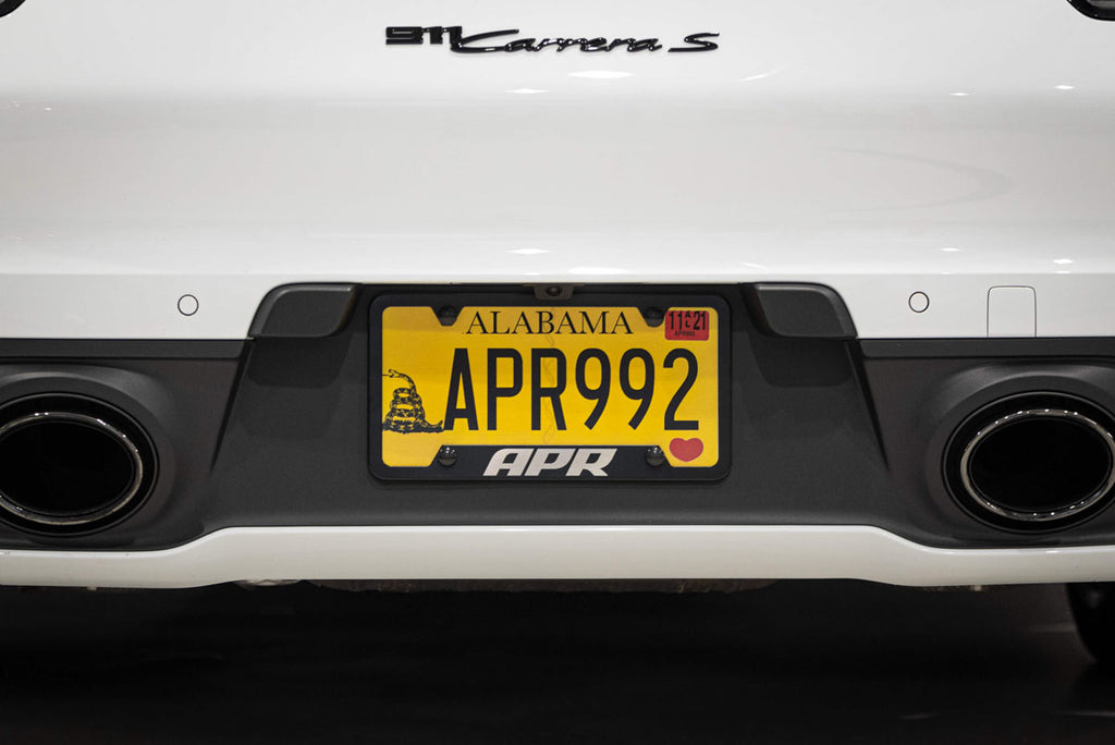 APR LICENSE PLATE FRAME - THICK, BLACK W/ HIDERS