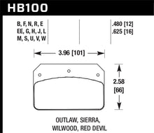 Load image into Gallery viewer, Hawk Wilwood DL/Outlaw/Sierra 12mm HPS 5.0 Street Brake Pads