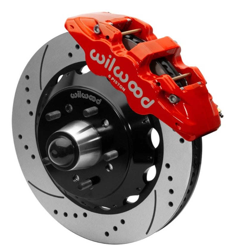 Wilwood Forged Narrow Superlite 6R Front Big Brake Kit SRP 14.00in Rotors 67-86 C1500 - Red