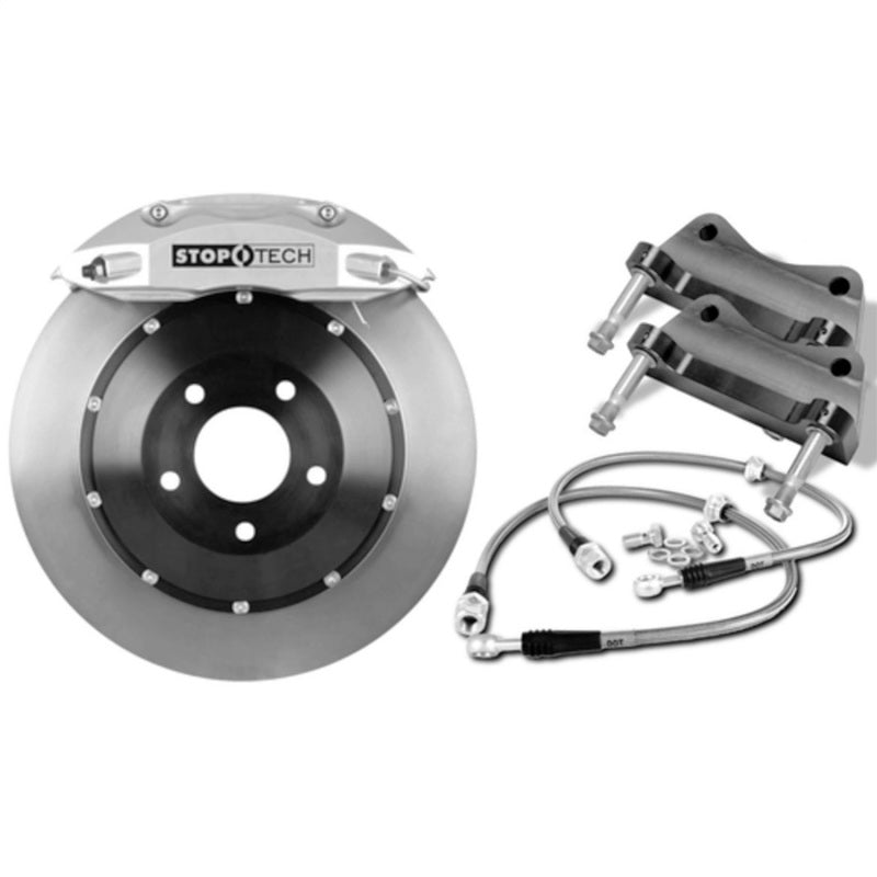 StopTech 96-98 Porche Carrera BBK Rear Trophy Anodized ST-40 4-Piston 332x32mm Slotted Rotors