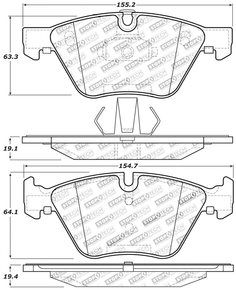 StopTech Performance 12 BMW X1 / 09-13 Z4 / 06 325 Series (Exc E90) Front Brake Pads