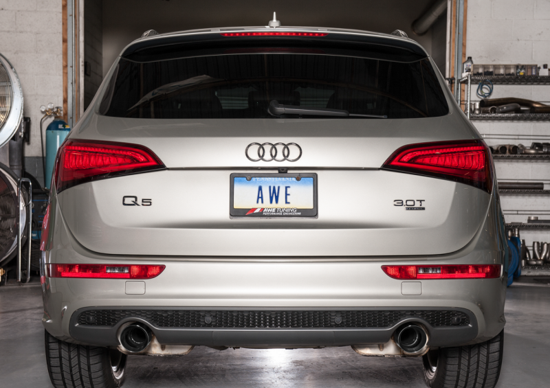 AWE Tuning Audi 8R Q5 3.0T Touring Edition Exhaust Dual Outlet Diamond Black Tips