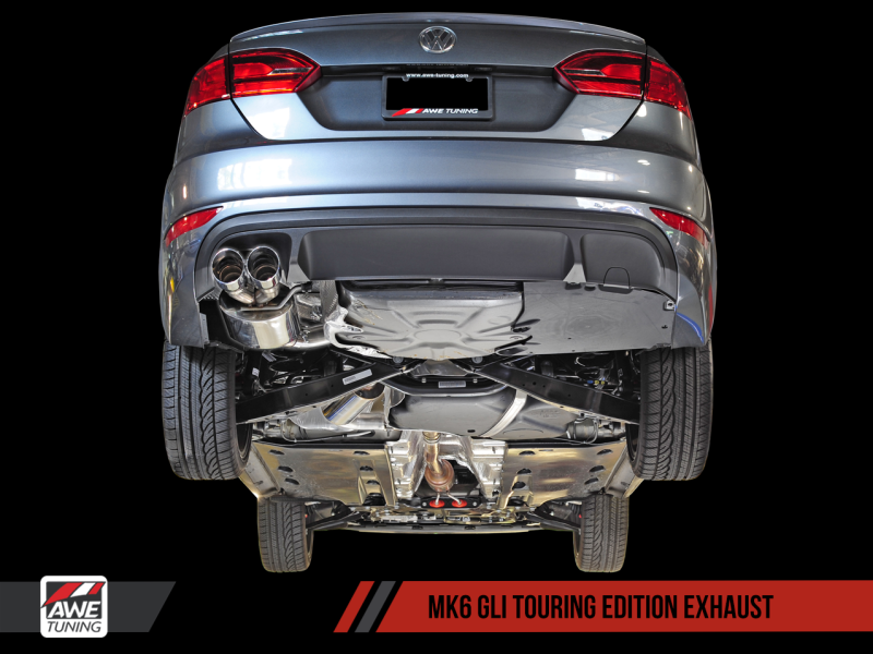 AWE Tuning Mk6 GLI 2.0T - Mk6 Jetta 1.8T Touring Edition Exhaust - Polished Silver Tips