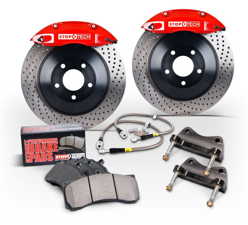 StopTech BMW E36/46 Exc. M Front Touring BBK w/ Red Caliper and Slotted Rotors