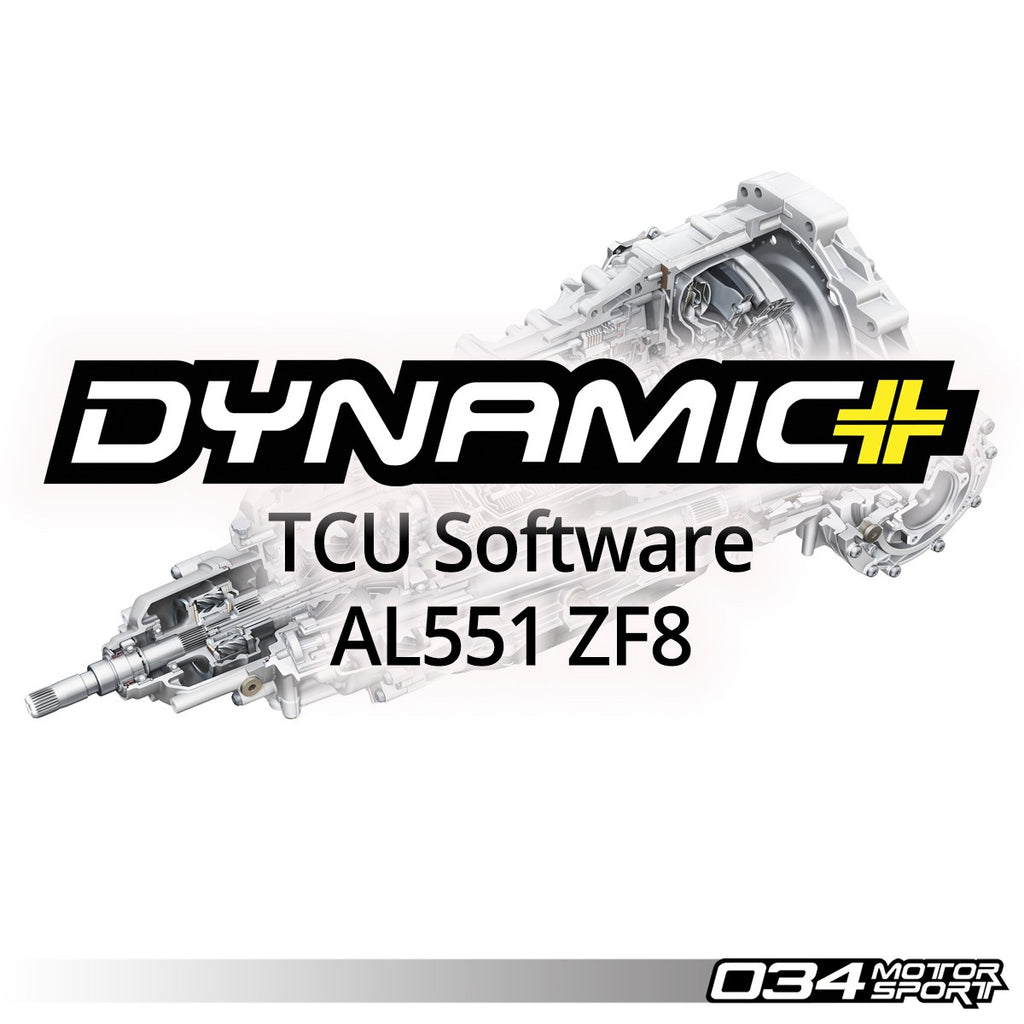 034MOTORSPORT DYNAMIC+ TCU SOFTWARE UPGRADE FOR AL551 ZF8 TRANSMISSION, B8/B8.5 Q5/SQ5, C7/C7.5 A6/A7 3.0TFSI