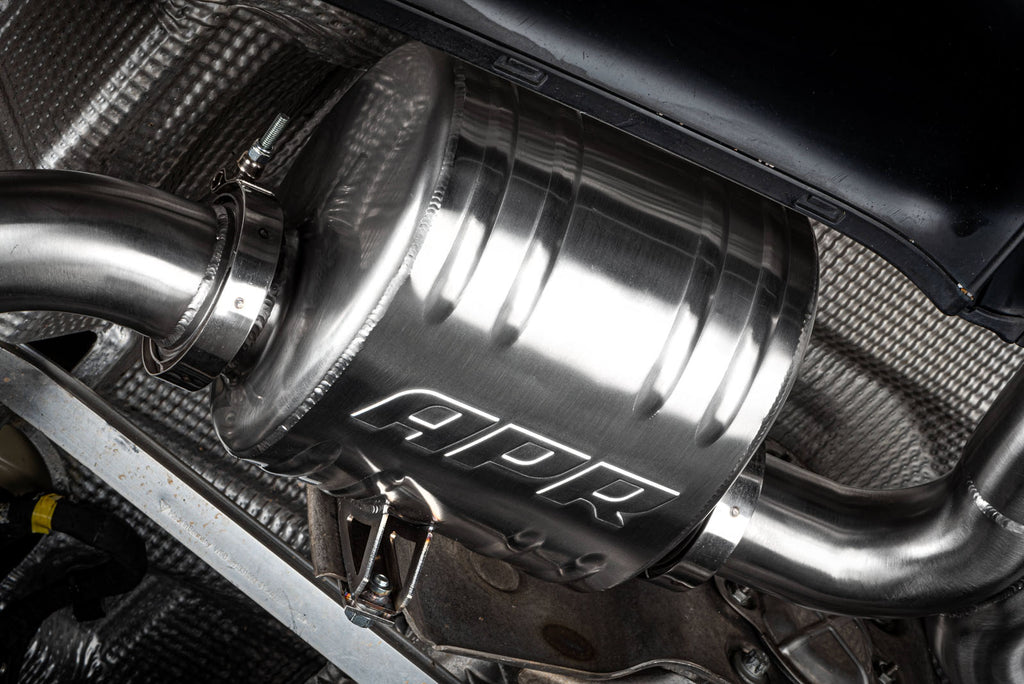 APR EXHAUST - CATBACK SYSTEM LEFT MUFFLER - 982 718 BOXSTER, CAYMAN 2.0T AND 2.5T