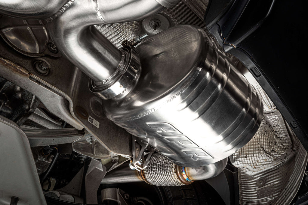 APR EXHAUST - CATBACK SYSTEM RIGHT MUFFLER - PORSCHE 982 718 BOXSTER, CAYMAN 2.0T AND 2.5T