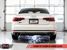 Load image into Gallery viewer, AWE Tuning Audi B9 S4 Track Edition Exhaust - Non-Resonated (Silver 102mm Tips)