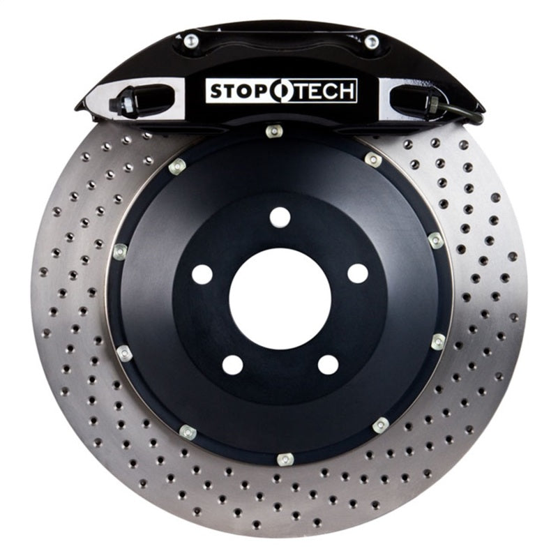 StopTech Porsche 911 05-10 Carrera Front BBK ST-40 Caliper Black / 2pc Drilled 355x32mm Rotor