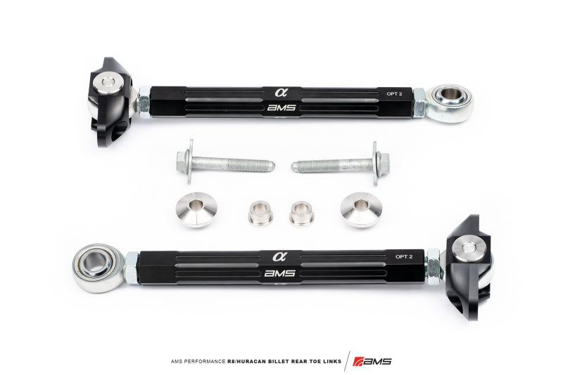 AMS Performance Audi R8 (RWD &amp; AWD) / Lamborghini Huracan (RWD Only) Billet Rear Toe Links