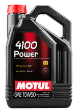 Load image into Gallery viewer, Motul 5L Engine Oil 4100 POWER 15W50 - VW 505 00 501 01 - MB 229.1